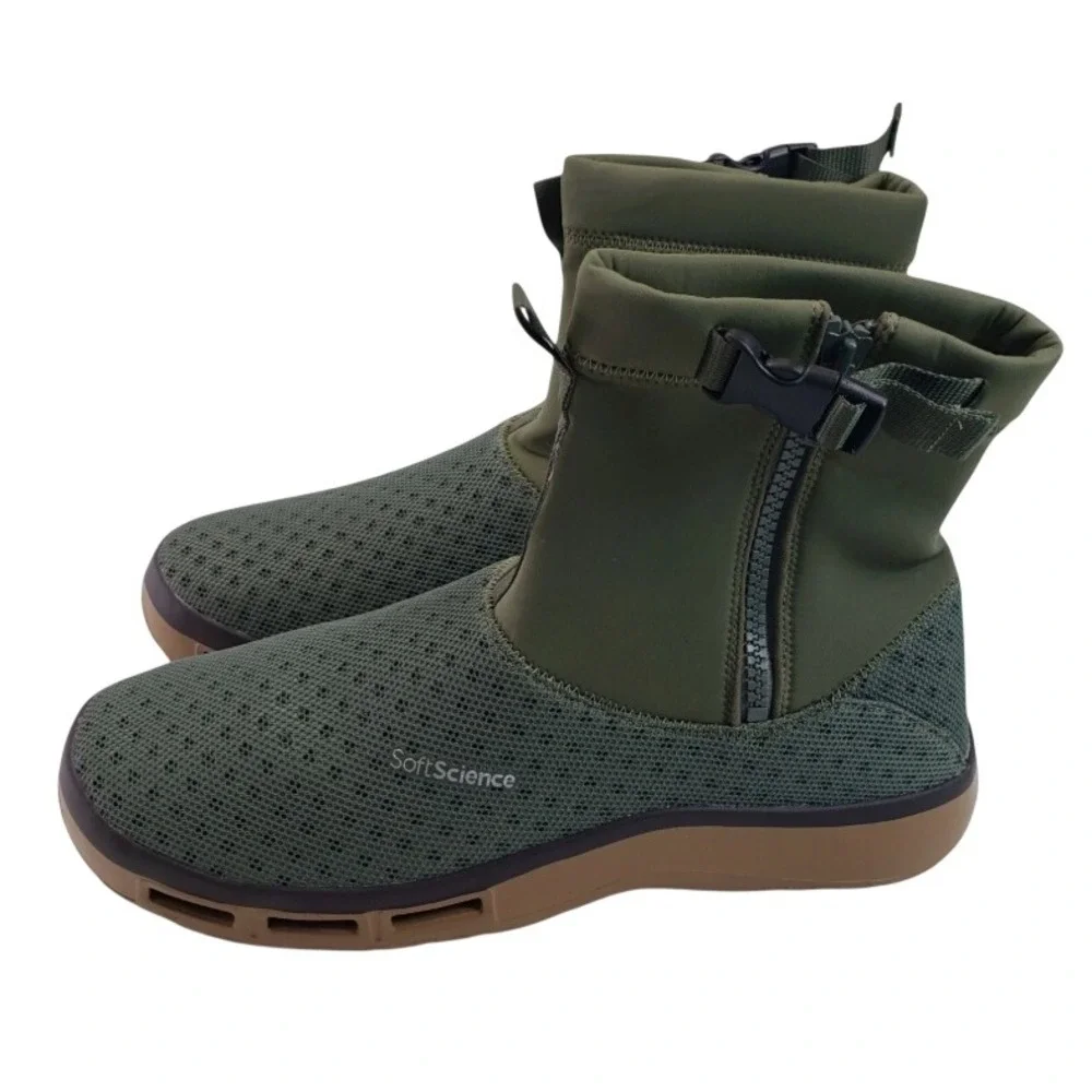SoftScience Fin Boot Mens 7 Sage Green Outdoor Boating Fishing Shoes New